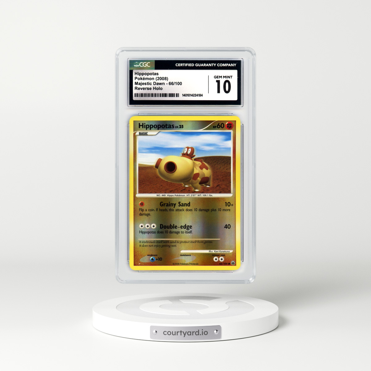 2008 Majestic Dawn #66 Hippopotas - Holo (CGC 10 GEM MINT)