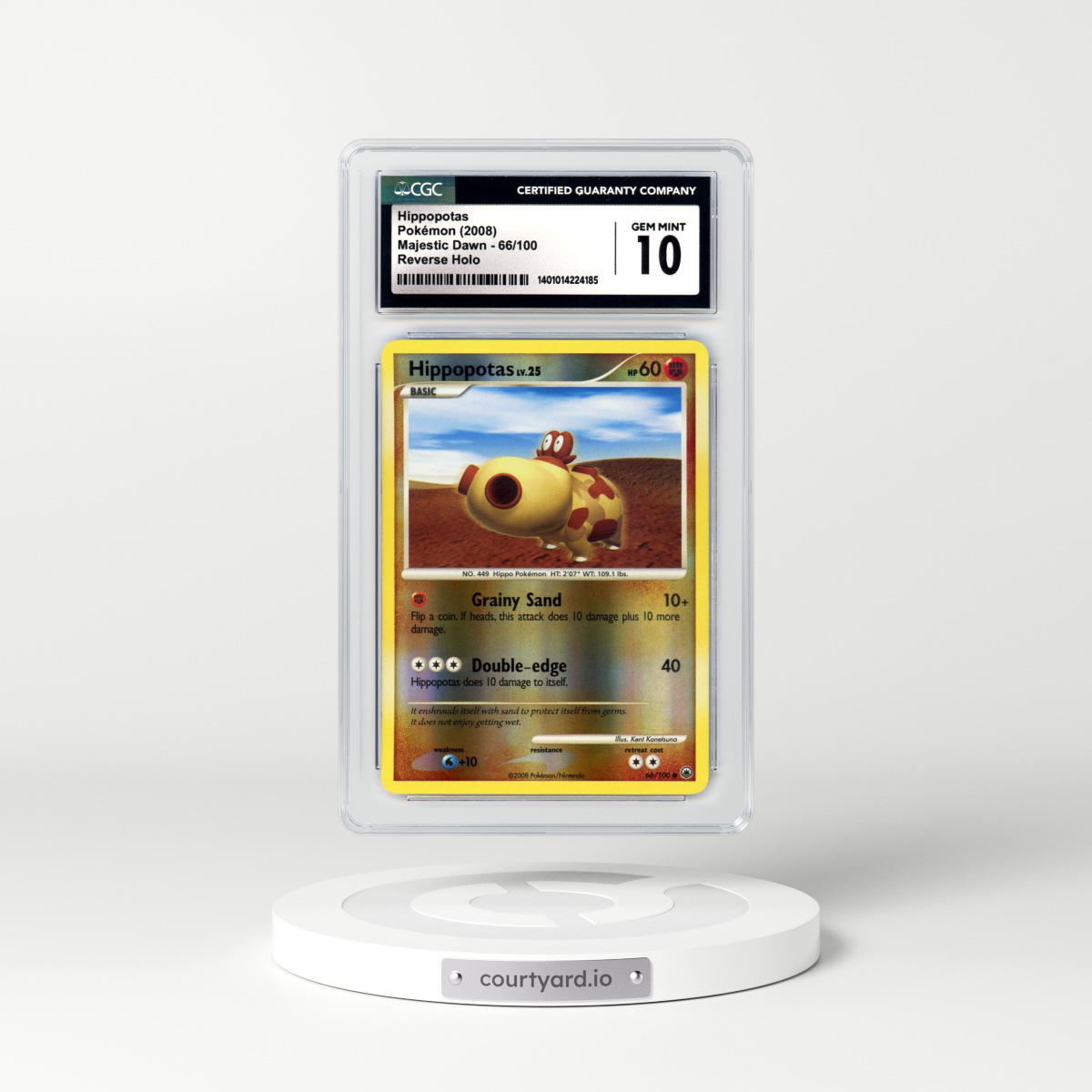 2008 Majestic Dawn #66 Hippopotas - Holo (CGC 10 GEM MINT)