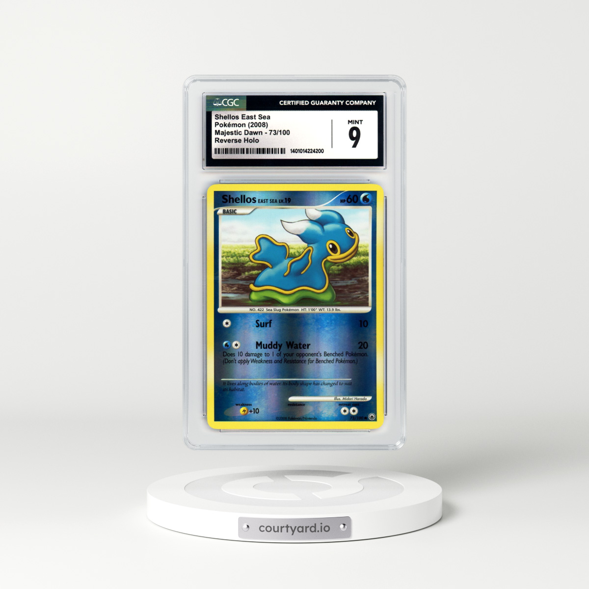 2008 Majestic Dawn #73 Shellos East Sea - Holo (CGC 9 MINT)