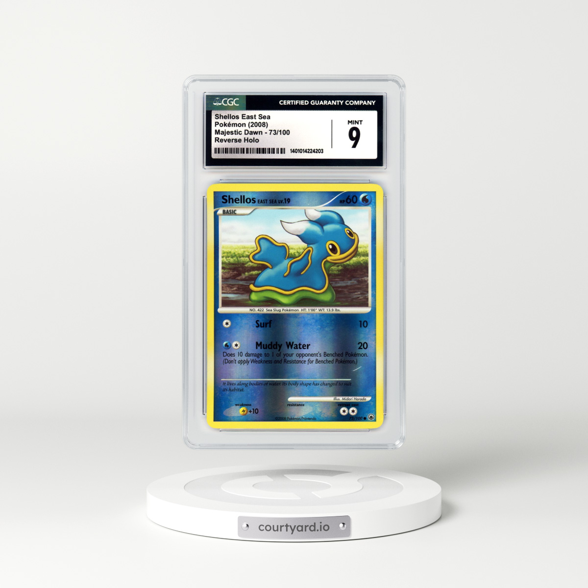 2008 Majestic Dawn #73 Shellos East Sea - Holo (CGC 9 MINT)