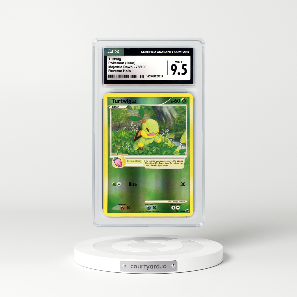 2008 Majestic Dawn #78 Turtwig - Holo (CGC 9.5 MINT+)