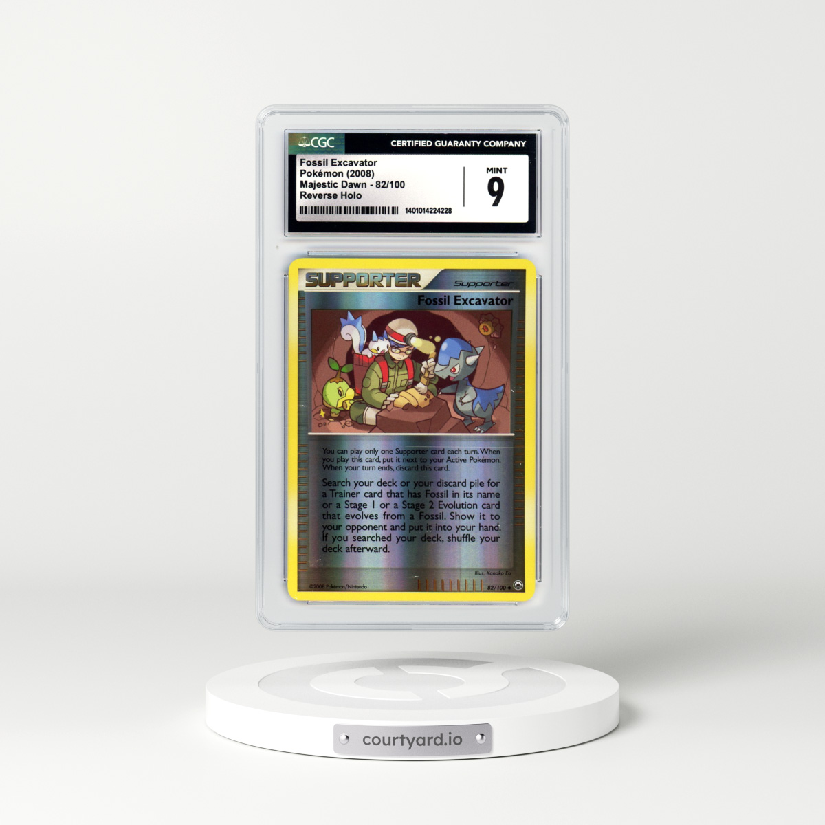 2008 Majestic Dawn #82 Fossil Excavator - Holo (CGC 9 MINT)