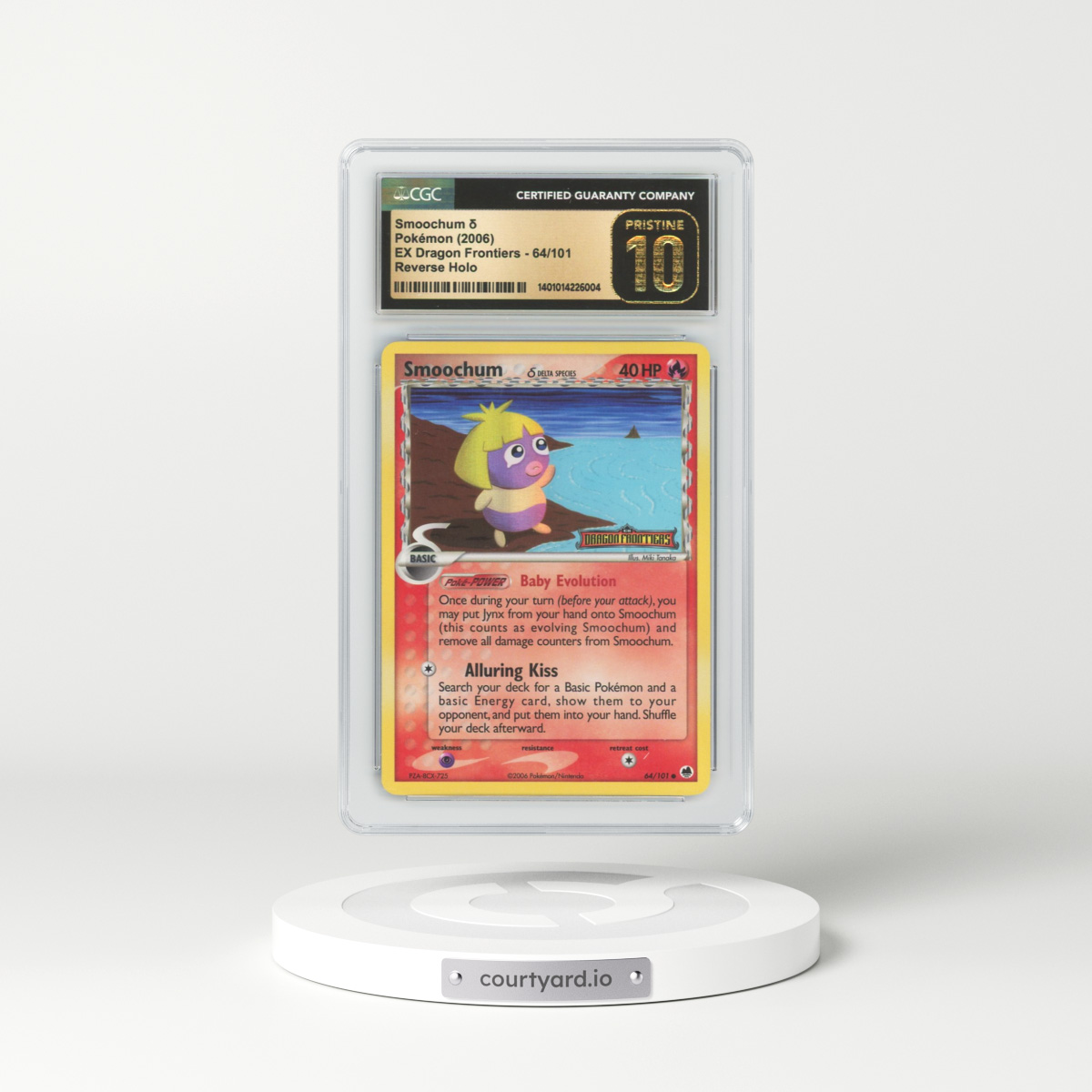 2006 EX Dragon Frontiers #64 Smoochum - Holo (CGC 10 PRISTINE)