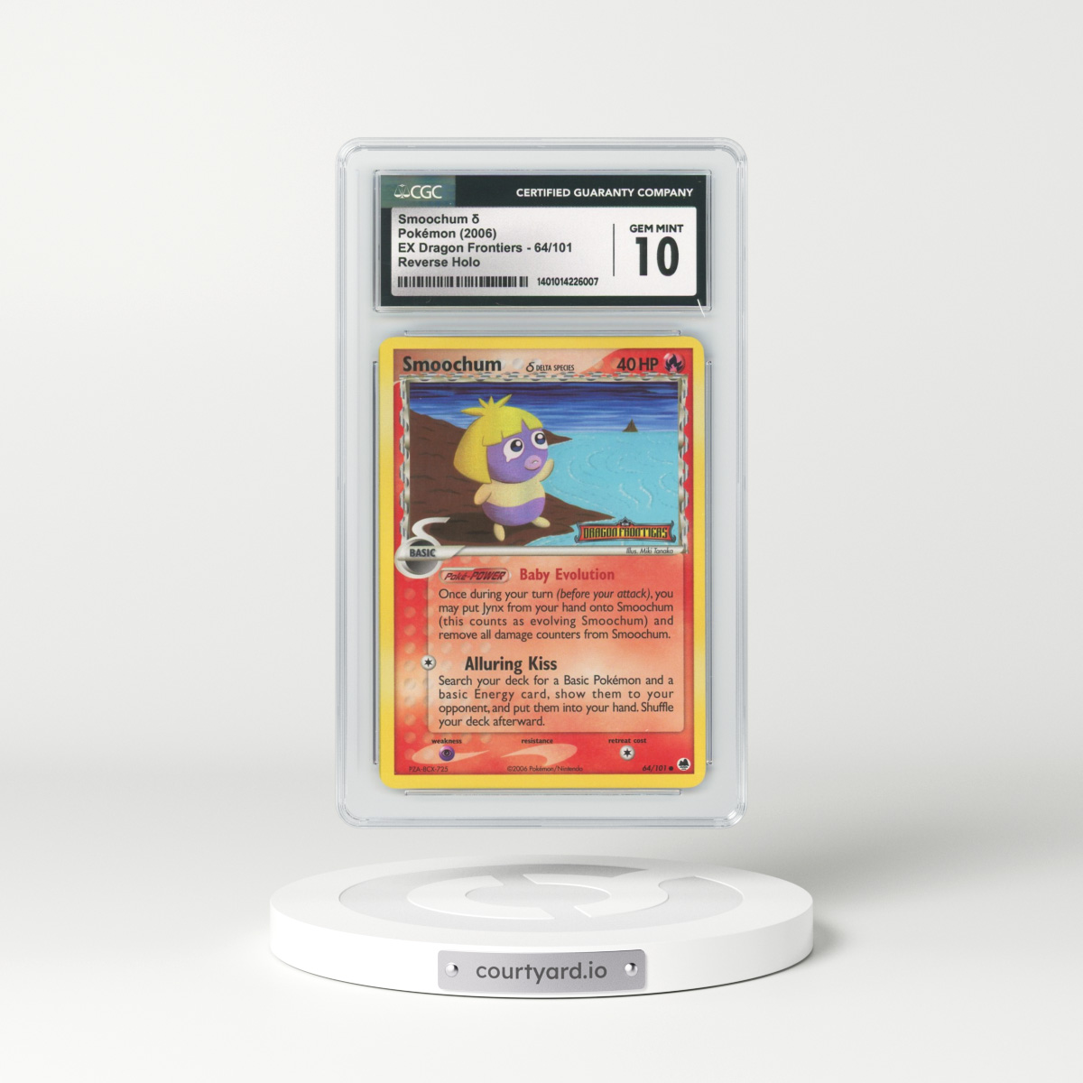 2006 EX Dragon Frontiers #64 Smoochum - Holo (CGC 10 GEM MINT)