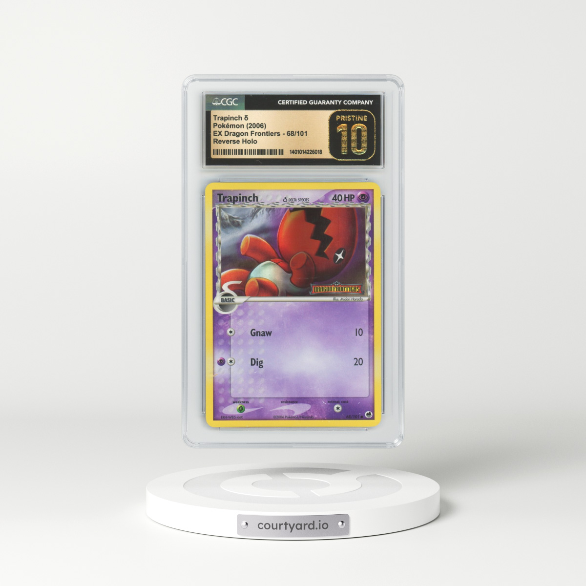 2006 EX Dragon Frontiers #68 Trapinch - Holo (CGC 10 PRISTINE)