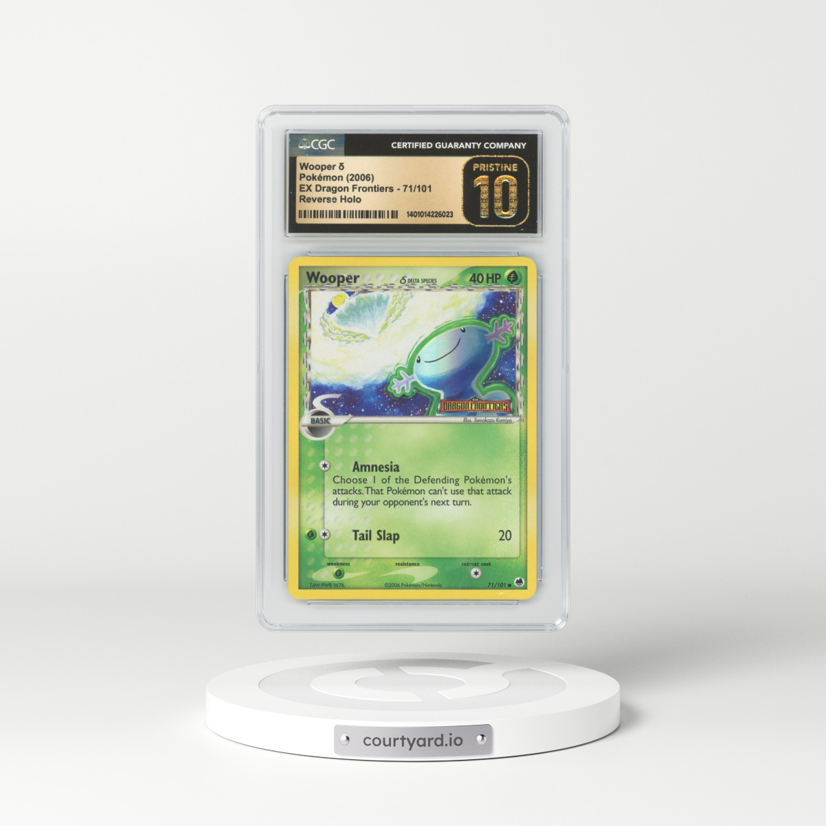 2006 EX Dragon Frontiers #71 Wooper - Holo (CGC 10 PRISTINE)