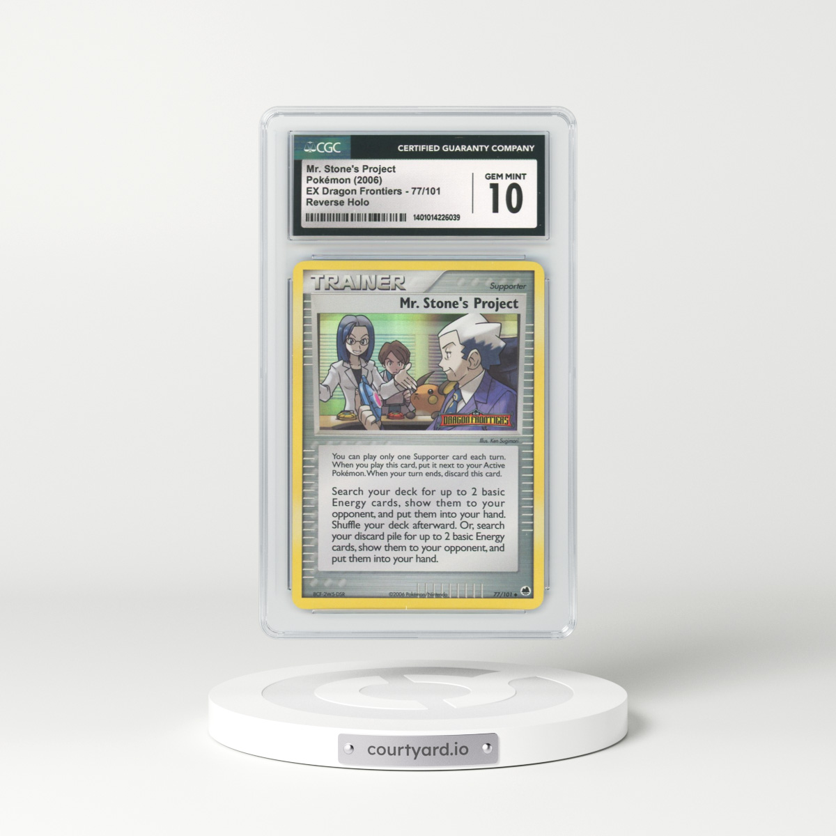 2006 EX Dragon Frontiers #77 Mr. Stone's Project - Holo (CGC 10 GEM MINT)