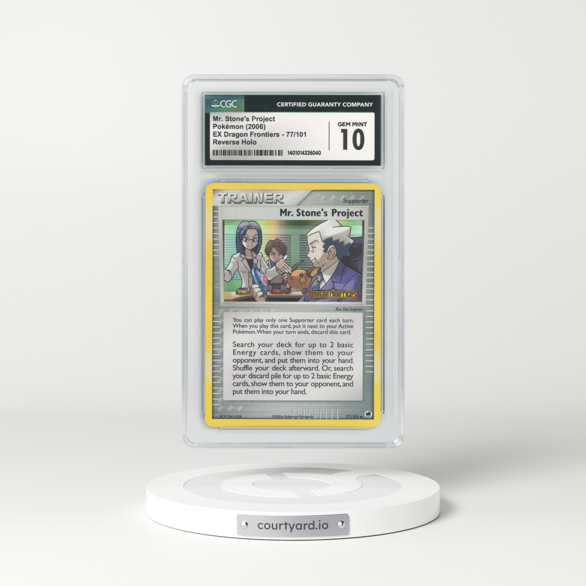 2006 EX Dragon Frontiers #77 Mr. Stone's Project - Holo (CGC 10 GEM MINT)