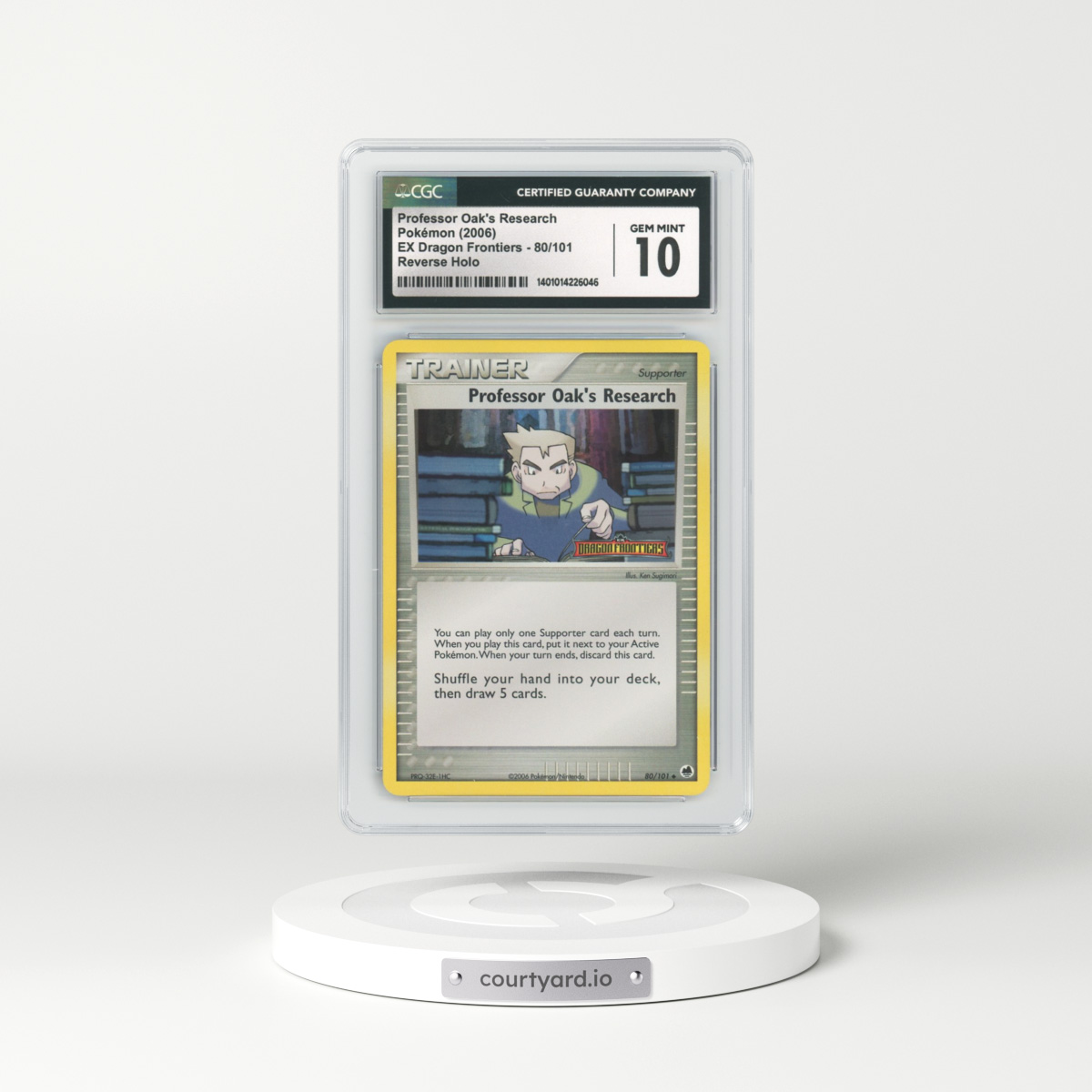 2006 EX Dragon Frontiers #80 Professor Oak's Research - Holo (CGC 10 GEM MINT)