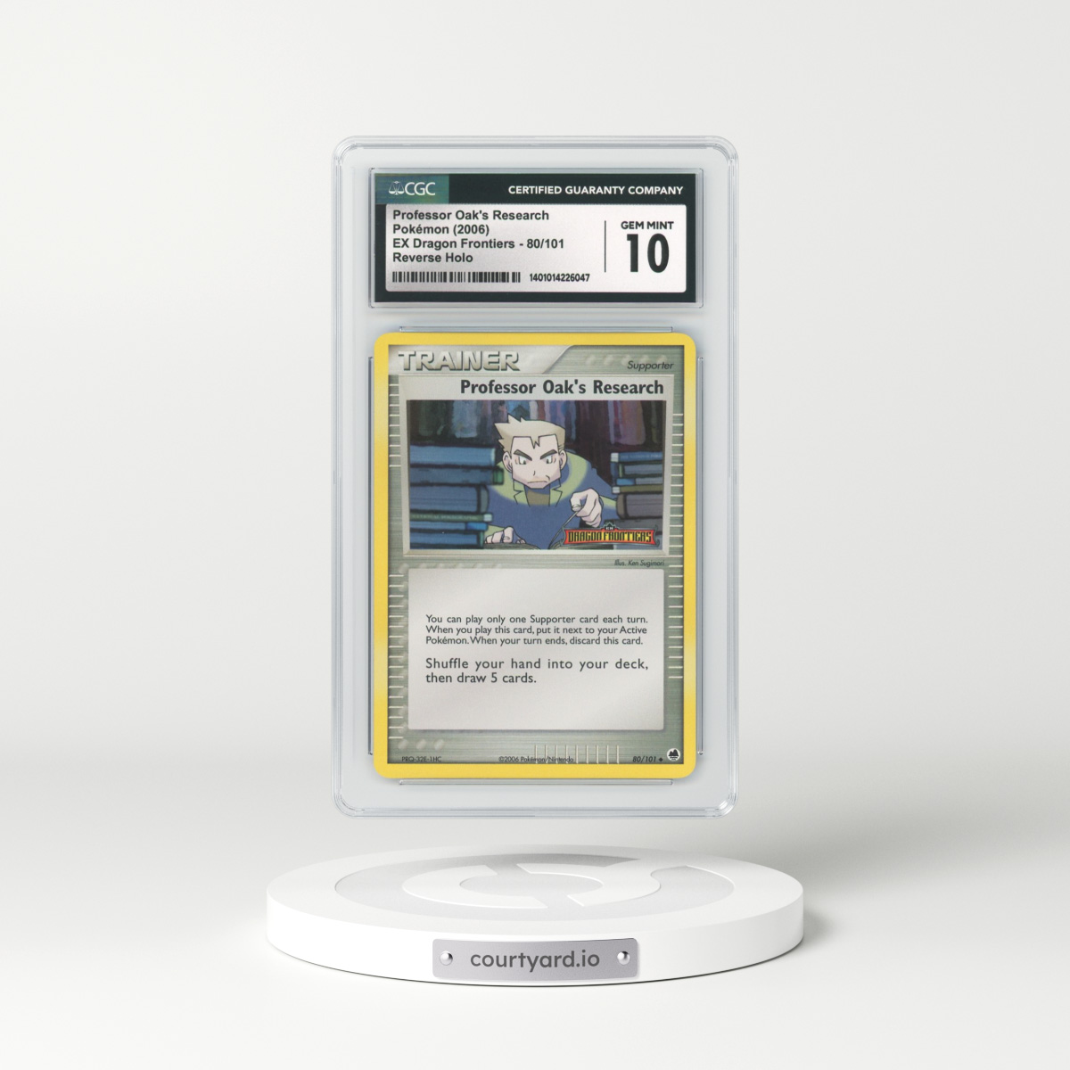 2006 EX Dragon Frontiers #80 Professor Oak's Research - Holo (CGC 10 GEM MINT)