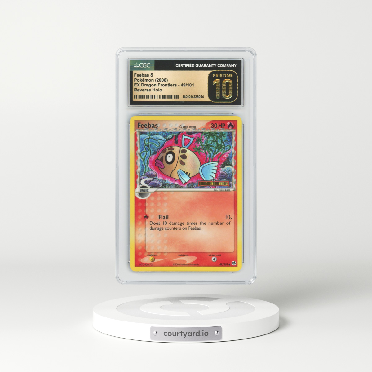 2006 EX Dragon Frontiers #49 Feebas - Holo (CGC 10 PRISTINE)