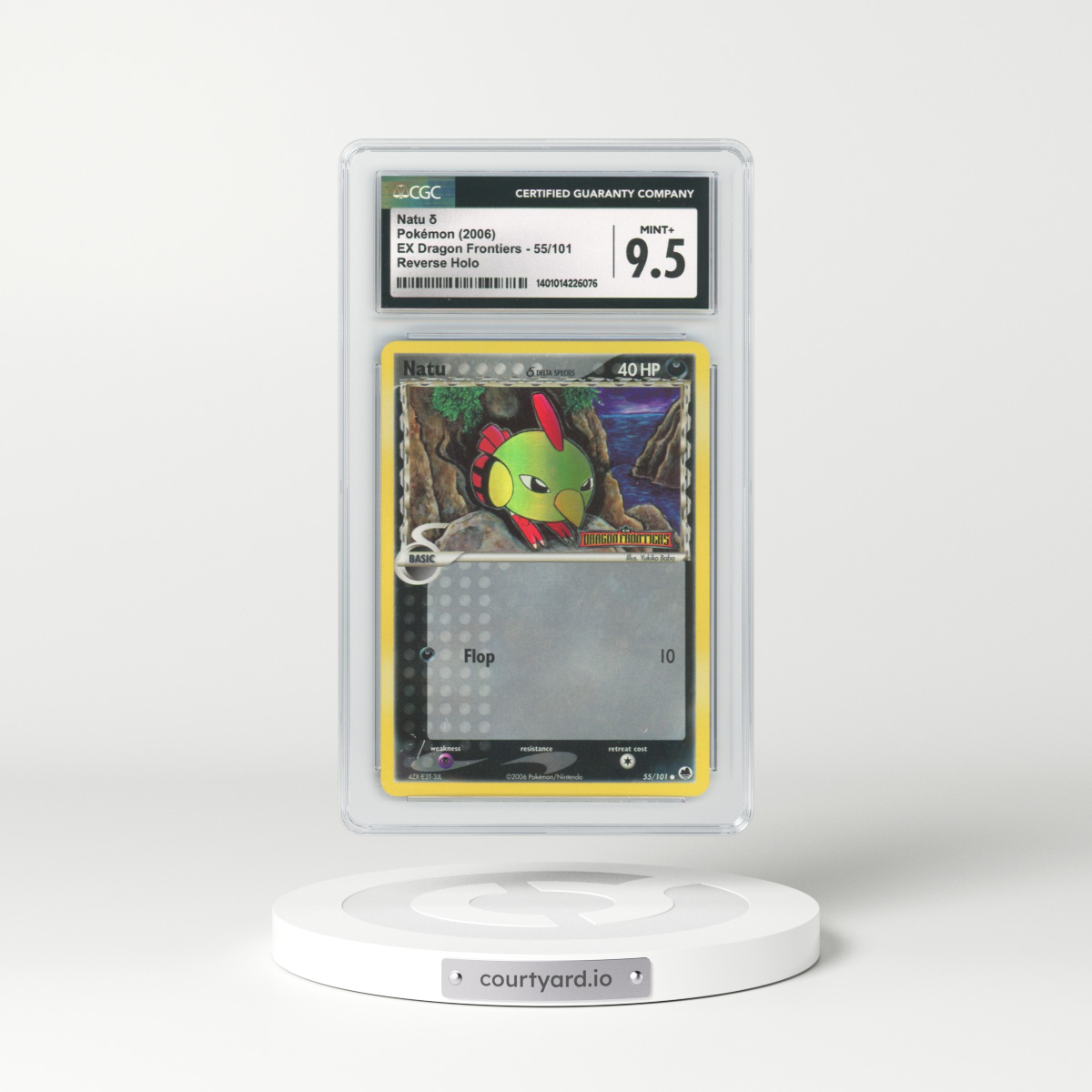 2006 EX Dragon Frontiers #55 Natu - Holo (CGC 9.5 MINT+)