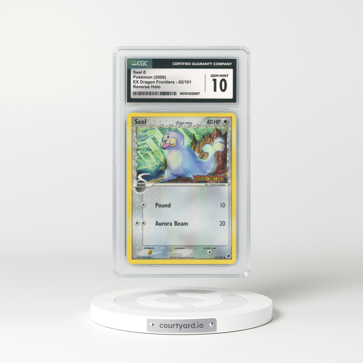 2006 EX Dragon Frontiers #62 Seel (delta species) - Holo (CGC 10 GEM MINT)