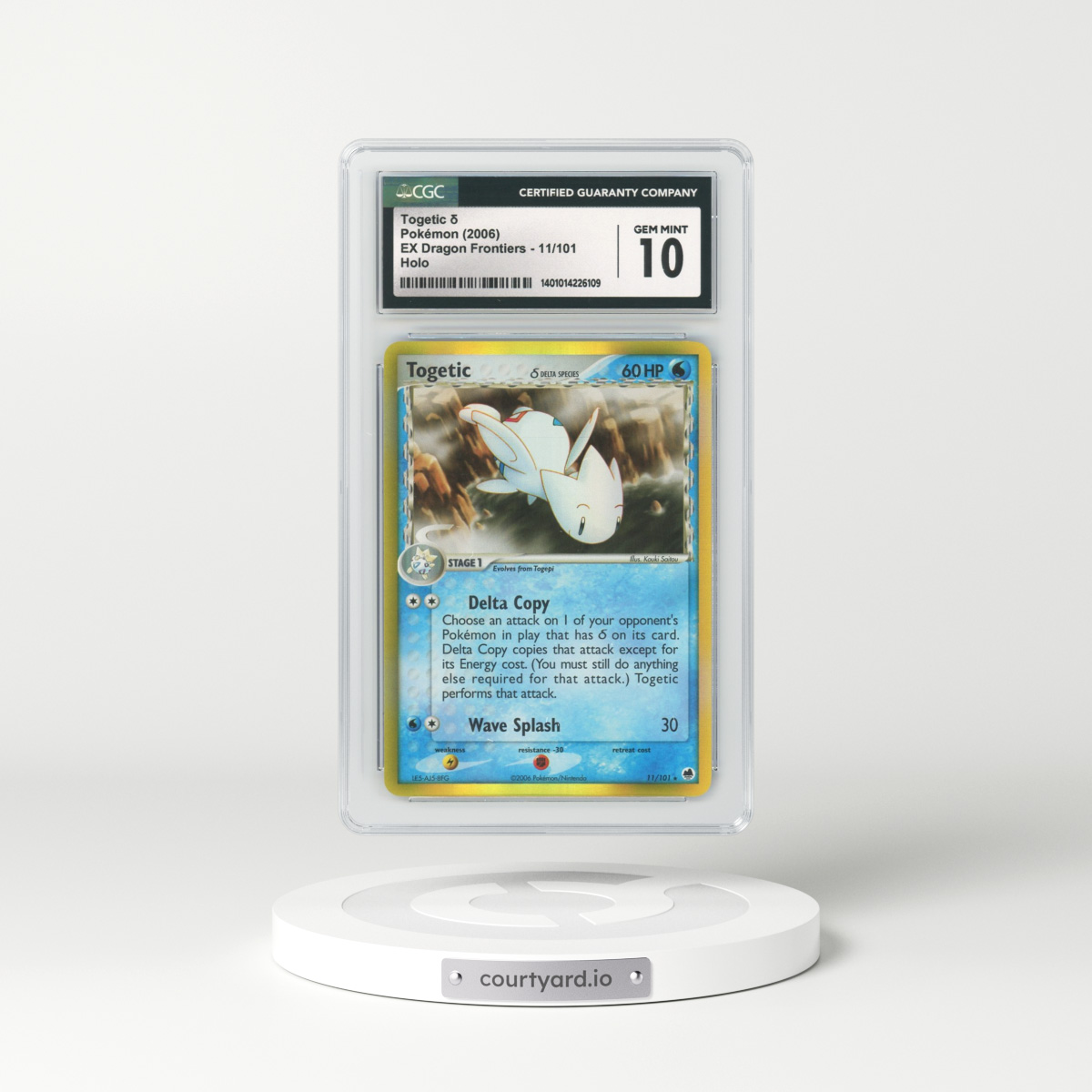 2006 EX Dragon Frontiers #11 Togetic - Holo (CGC 10 GEM MINT)