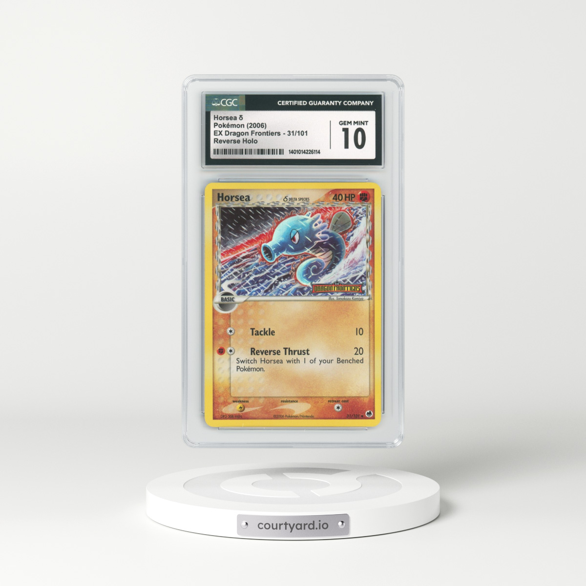 2006 EX Dragon Frontiers #31 Horsea - Holo (CGC 10 GEM MINT)