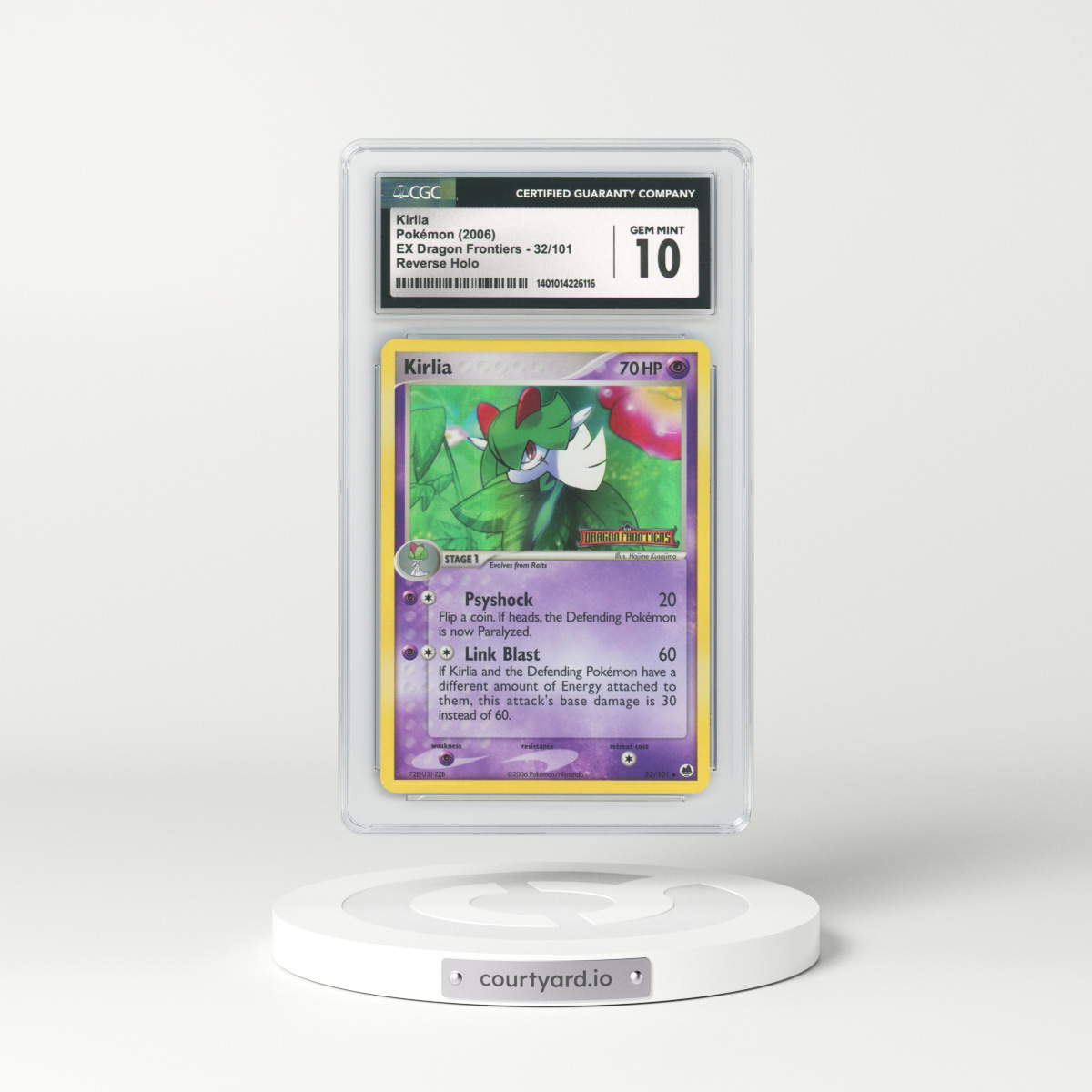 2006 EX Dragon Frontiers #32 Kirlia - Holo (CGC 10 GEM MINT)