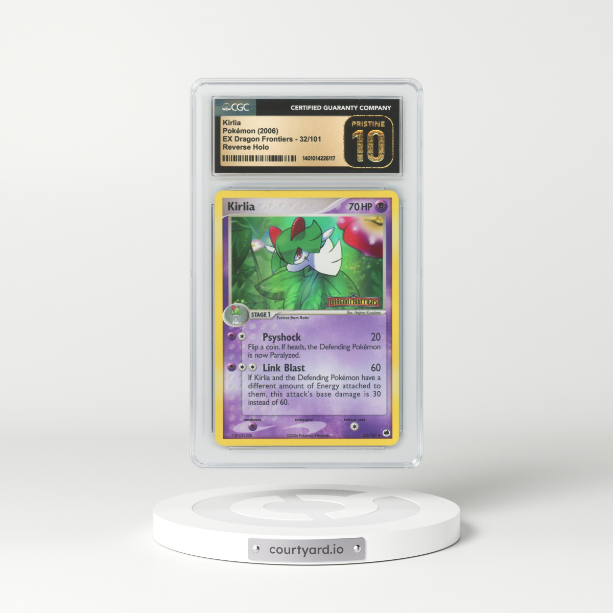 2006 EX Dragon Frontiers #32 Kirlia - Holo (CGC 10 PRISTINE)
