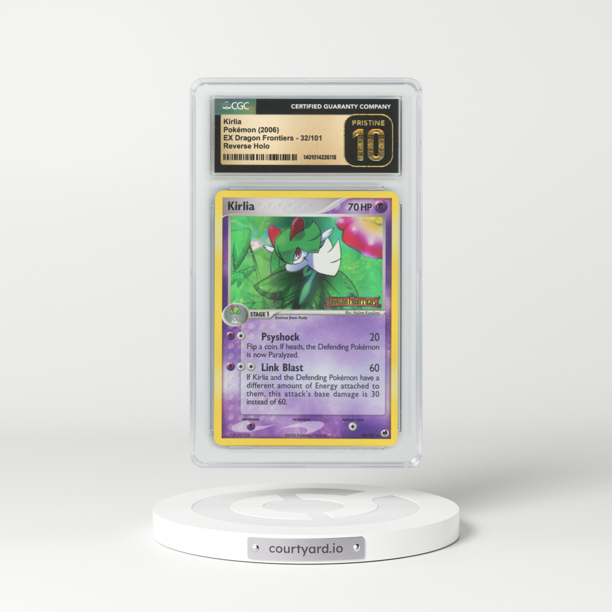 2006 EX Dragon Frontiers #32 Kirlia - Holo (CGC 10 PRISTINE)