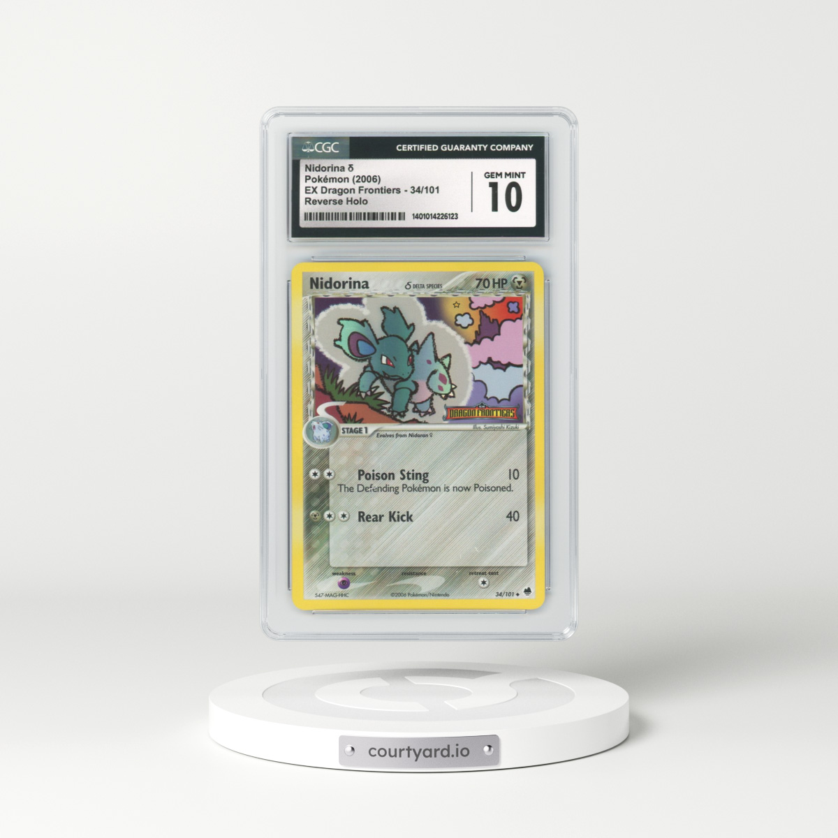 2006 EX Dragon Frontiers #34 Nidorina - Holo (CGC 10 GEM MINT)