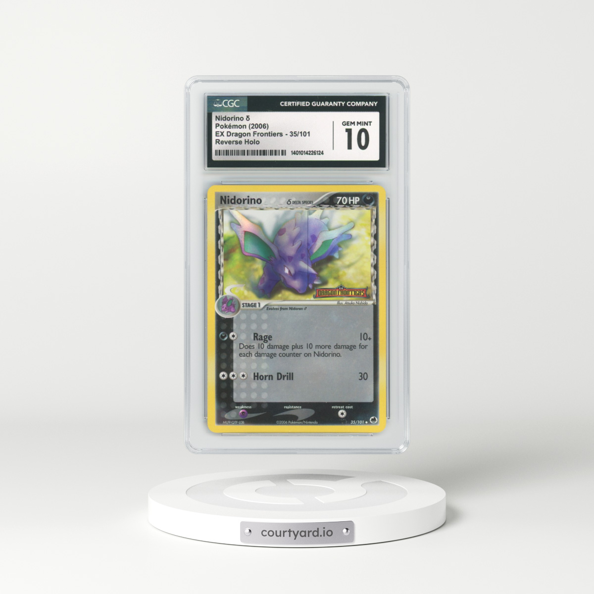 2006 EX Dragon Frontiers #35 Nidorino - Holo (CGC 10 GEM MINT)