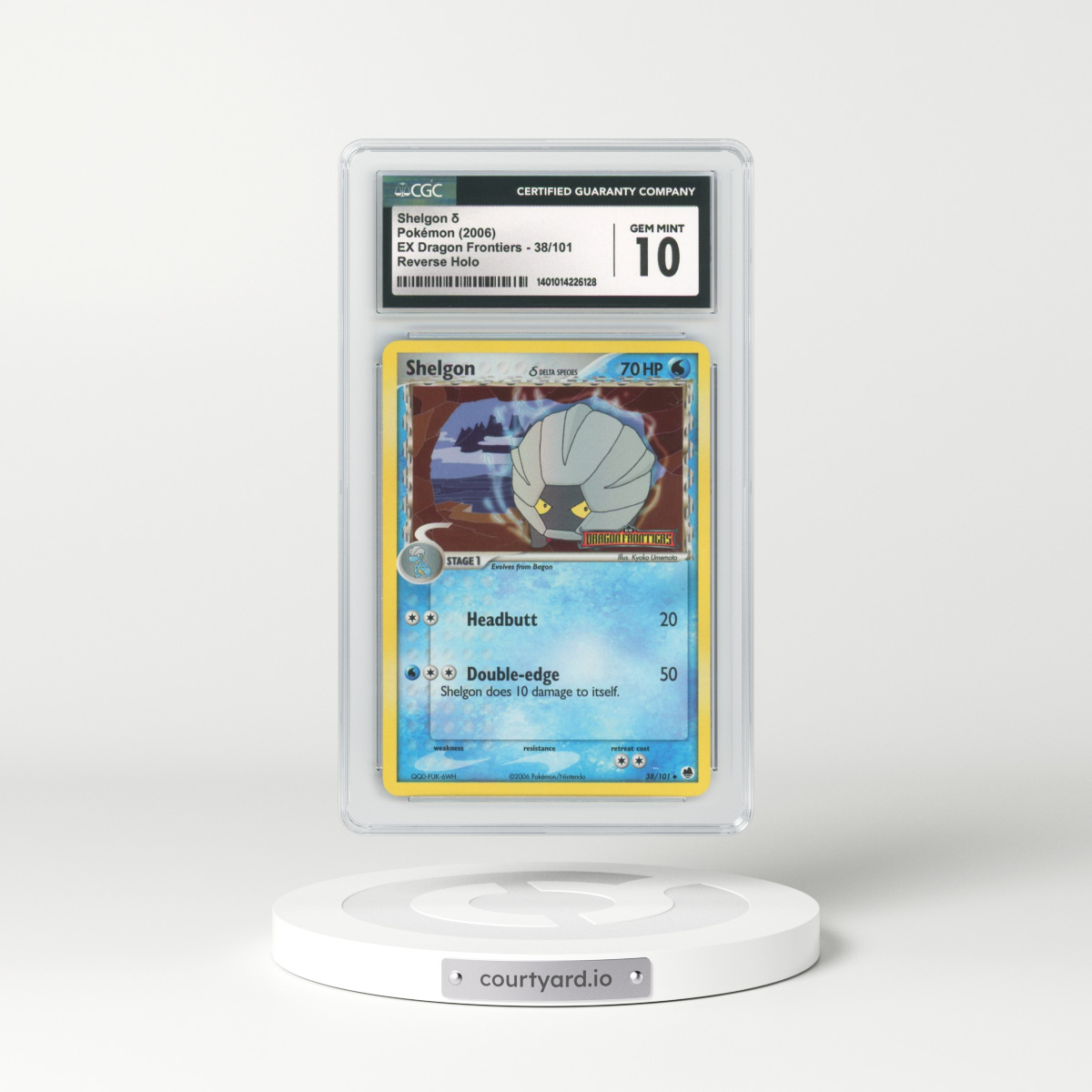 2006 EX Dragon Frontiers #38 Shelgon - Holo (CGC 10 GEM MINT)