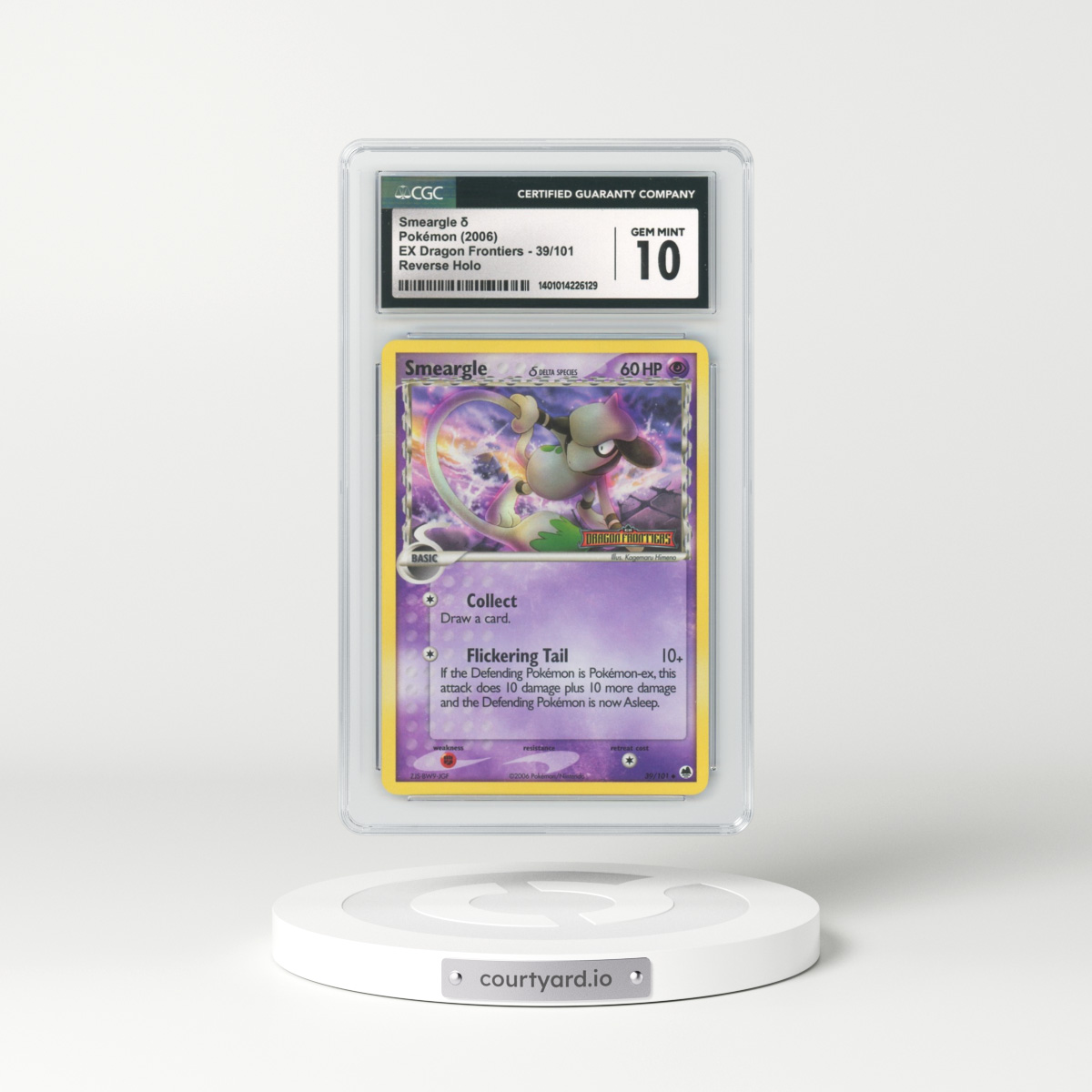 2006 EX Dragon Frontiers #39 Smeargle - Holo (CGC 10 GEM MINT)