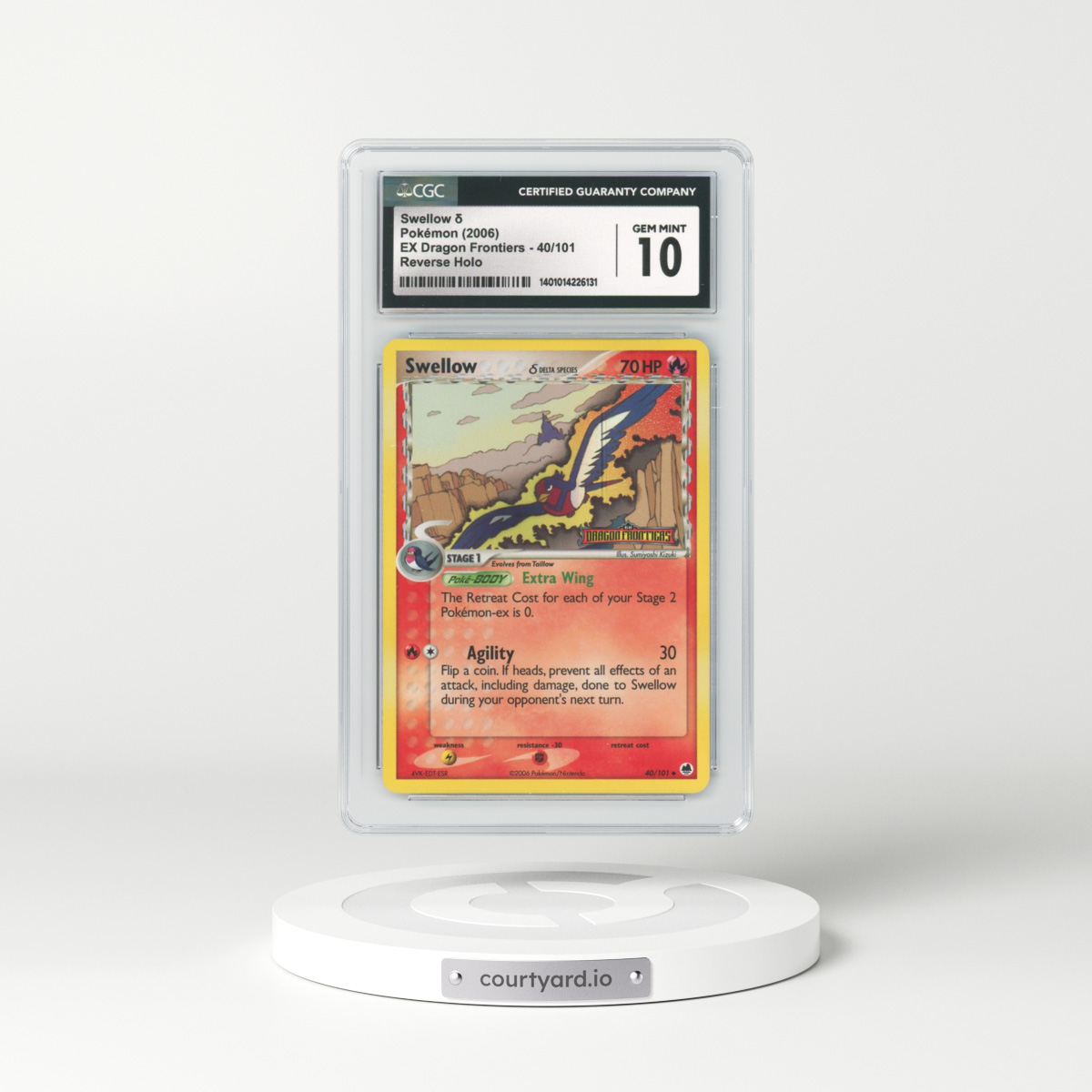 2006 EX Dragon Frontiers #40 Swellow - Holo (CGC 10 GEM MINT)
