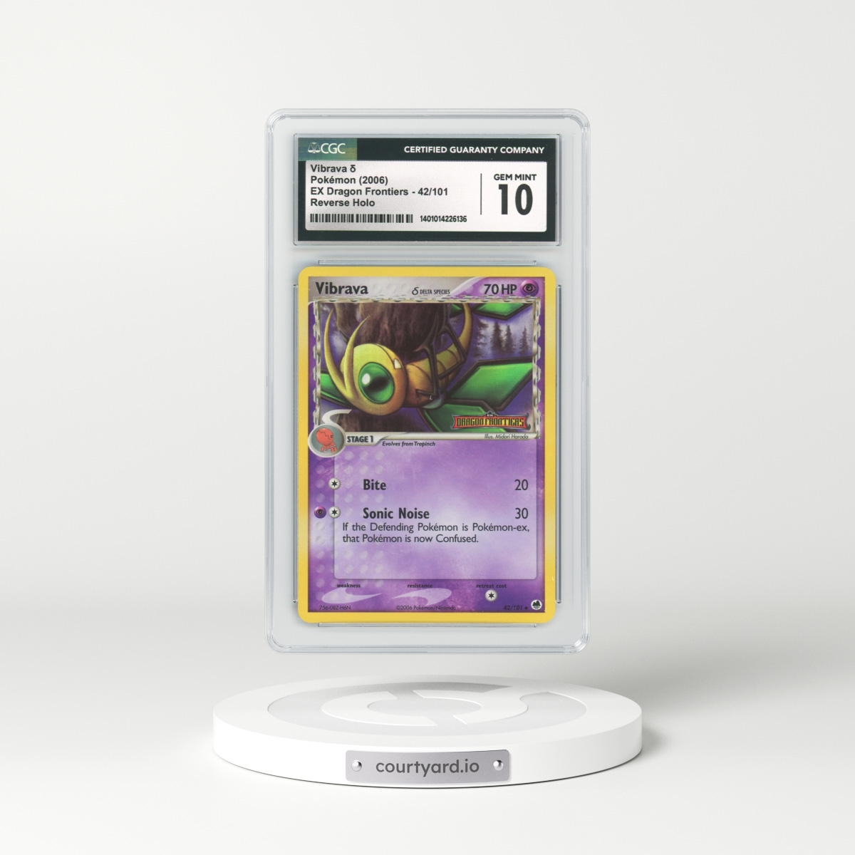 2006 EX Dragon Frontiers #42 Vibrava - Holo (CGC 10 GEM MINT)