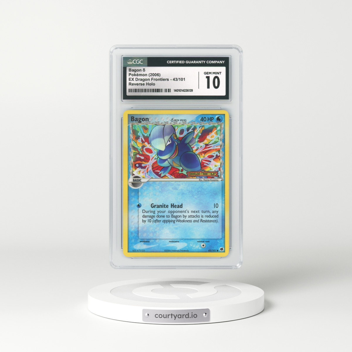 2006 EX Dragon Frontiers #43 Bagon - Holo (CGC 10 GEM MINT)