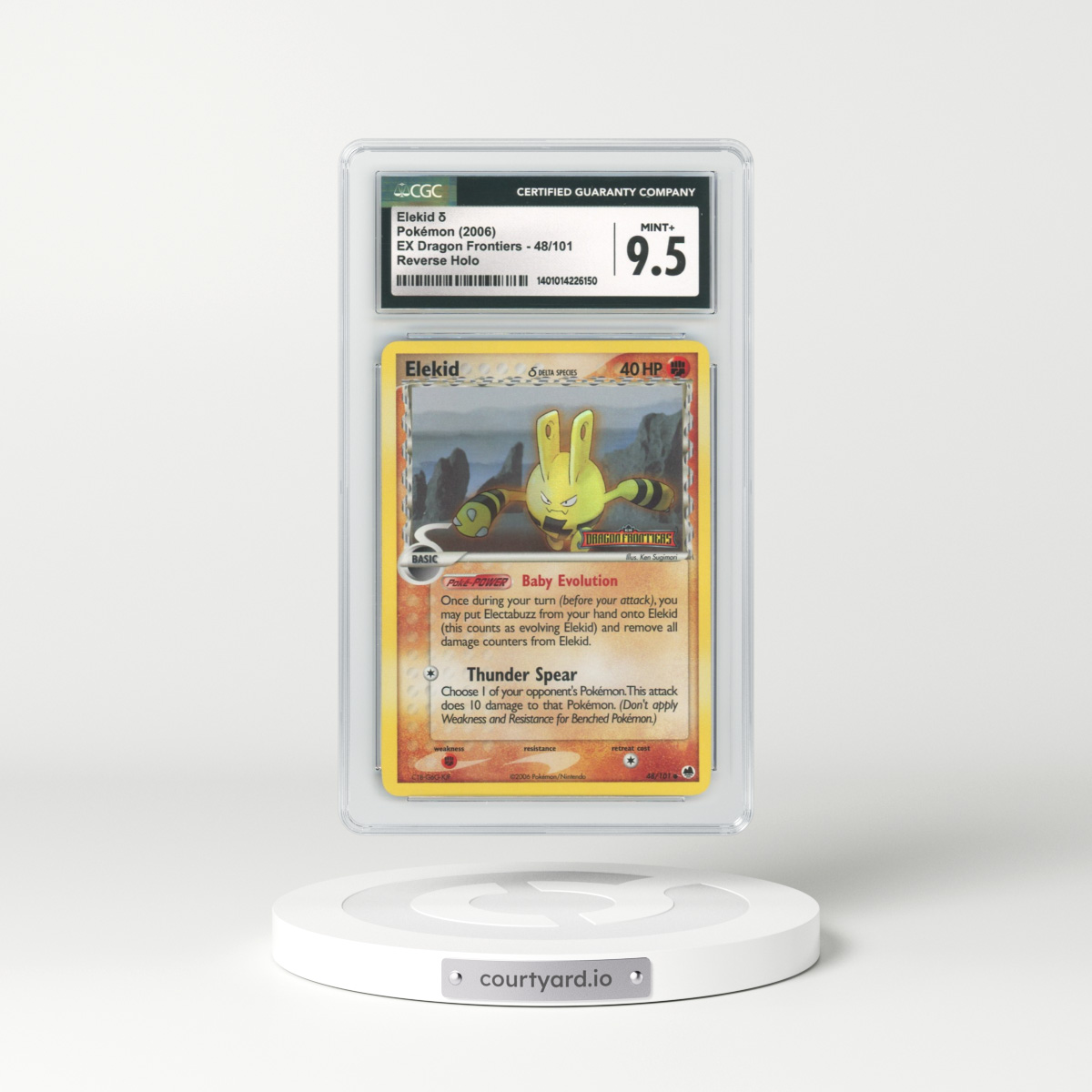 2006 EX Dragon Frontiers #48 Elekid - Holo (CGC 9.5 MINT+)