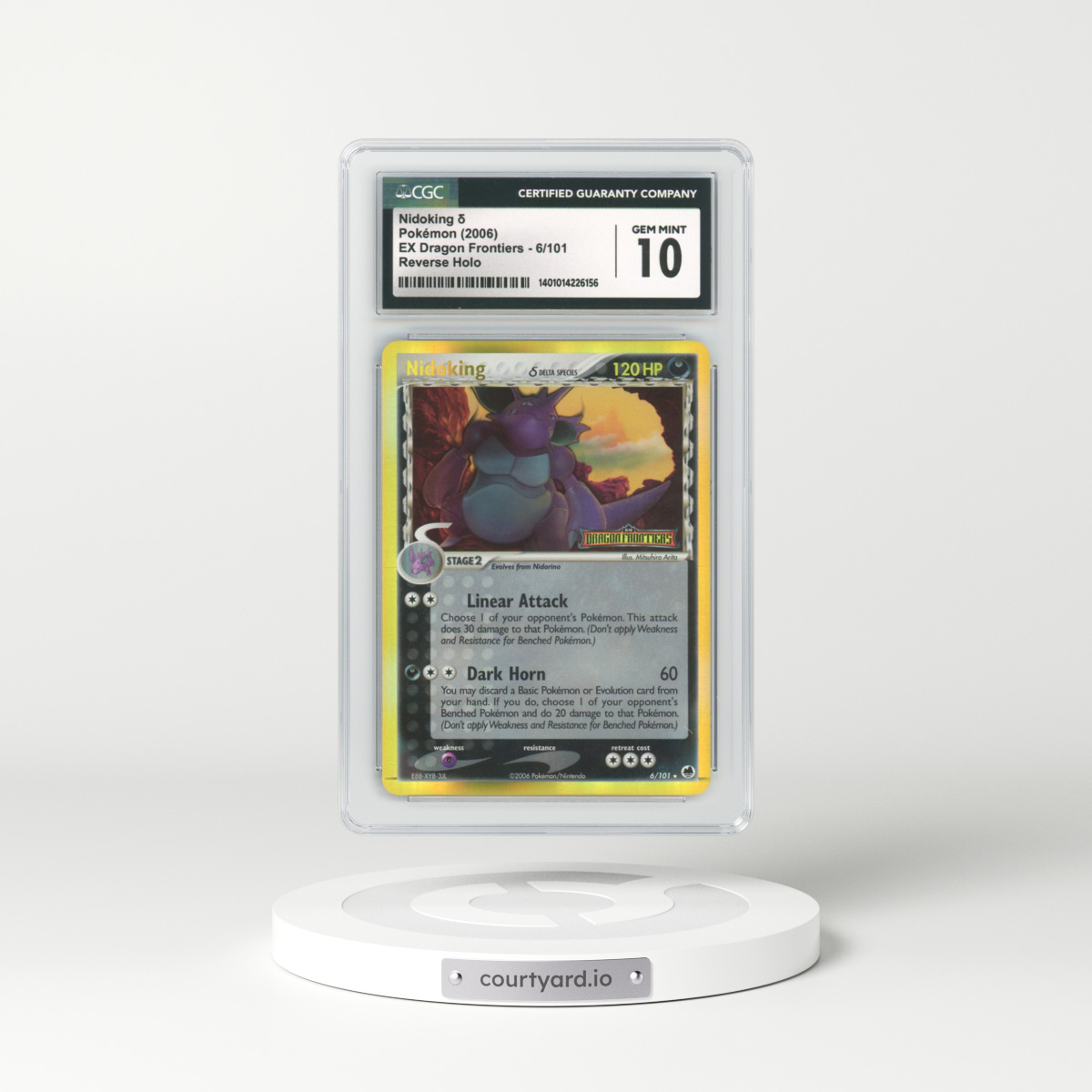 2006 EX Dragon Frontiers #6 Nidoking - Holo (CGC 10 GEM MINT)