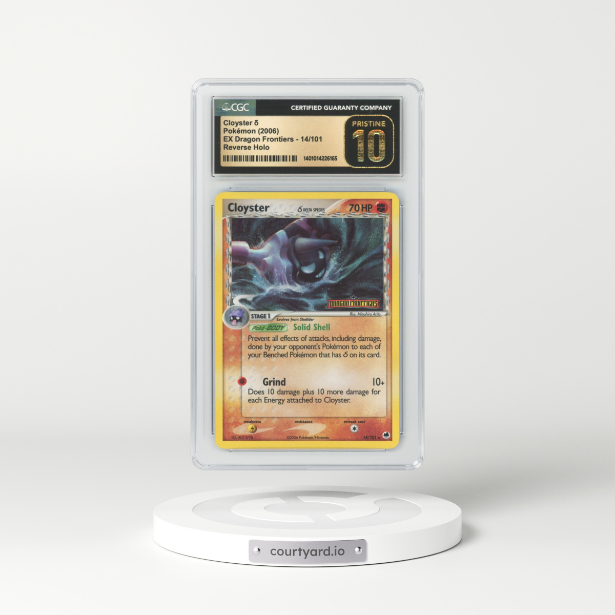 2006 EX Dragon Frontiers #14 Cloyster - Holo (CGC 10 PRISTINE)