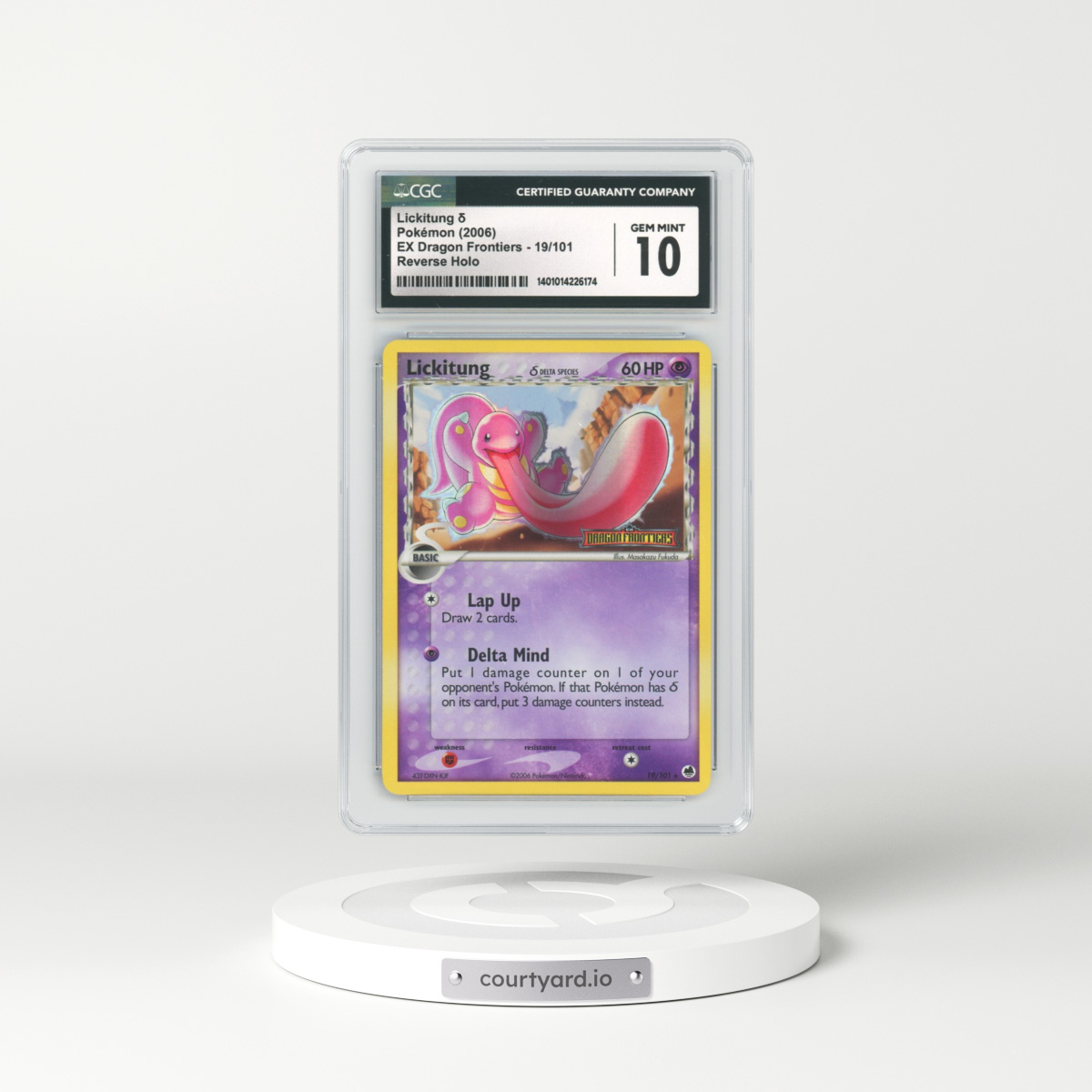 2006 EX Dragon Frontiers #19 Lickitung - Holo (CGC 10 GEM MINT)