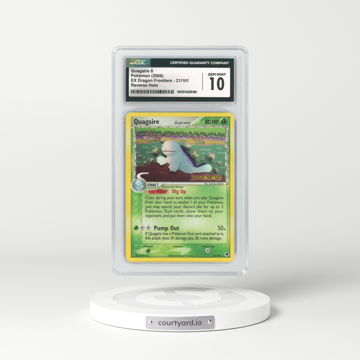2006 EX Dragon Frontiers #21 Quagsire - Holo (CGC 10 GEM MINT)