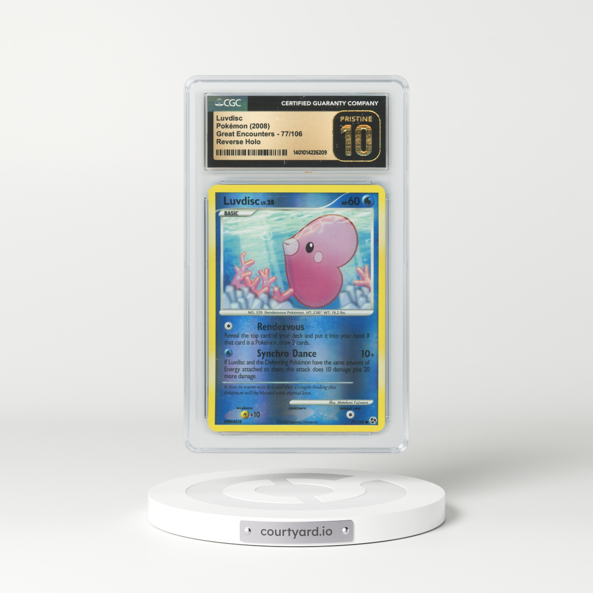 2008 Great Encounters #77 Luvdisc - Holo (CGC 10 PRISTINE)