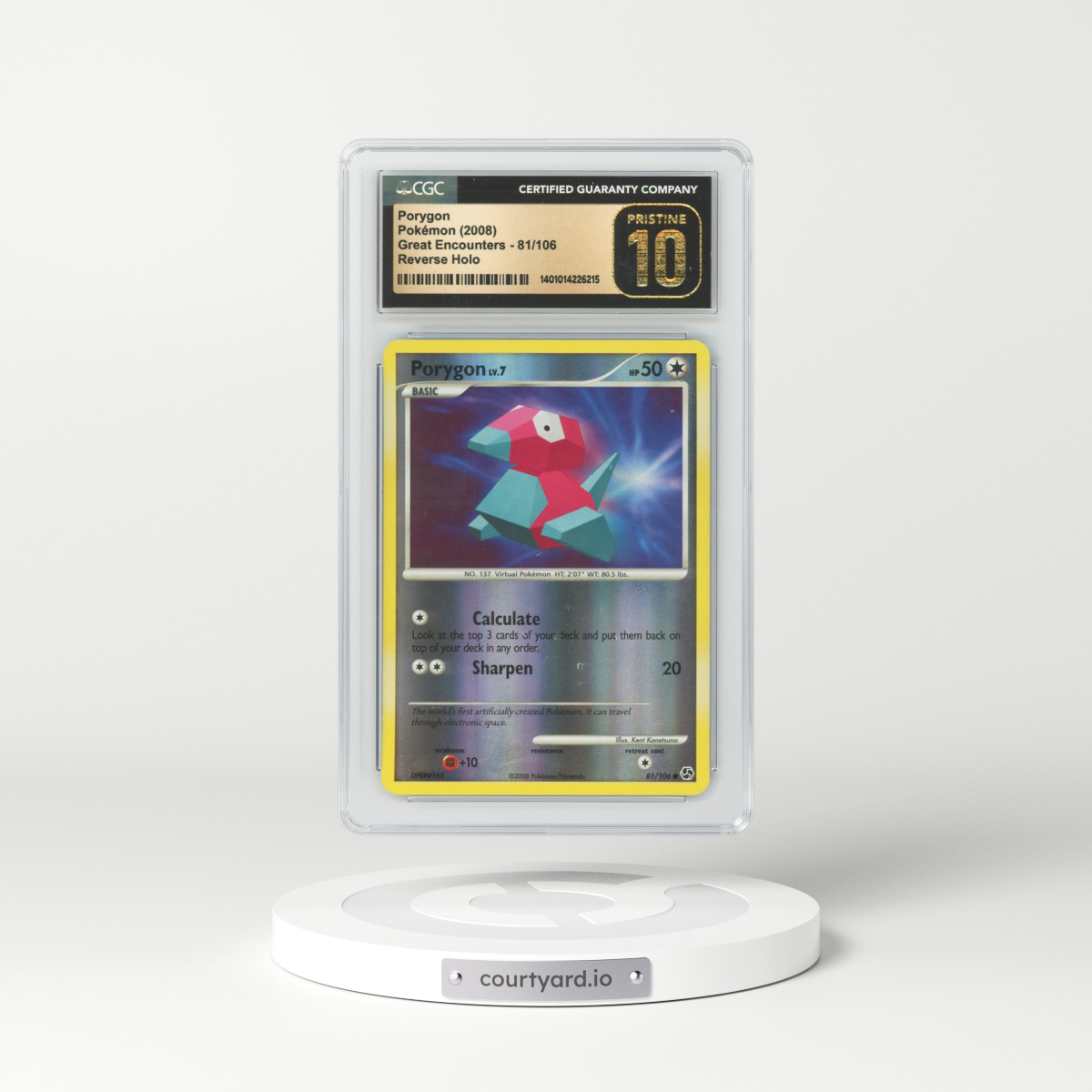 2008 Great Encounters #81 Porygon - Holo (CGC 10 PRISTINE)