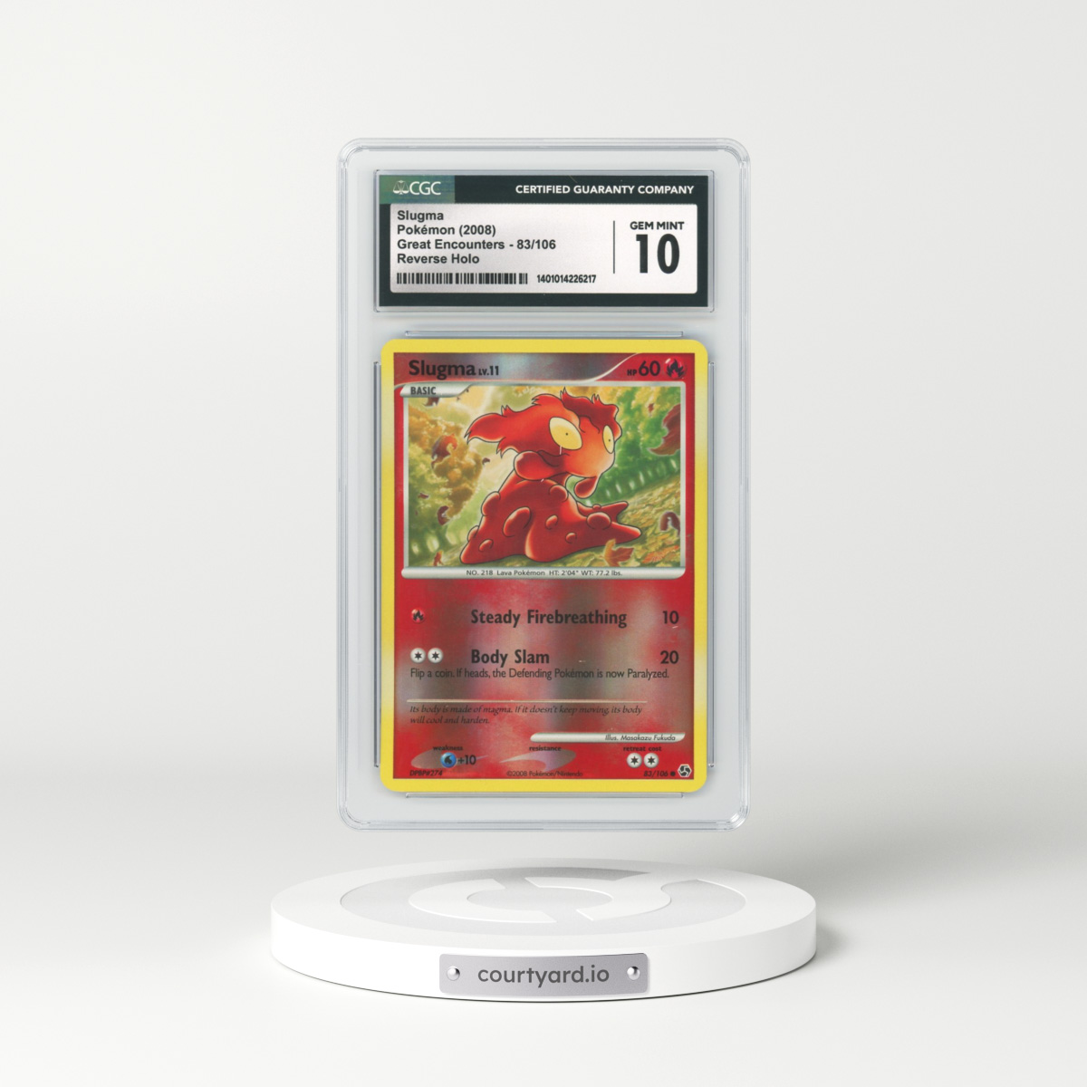 2008 Great Encounters #83 Slugma - Holo (CGC 10 GEM MINT)