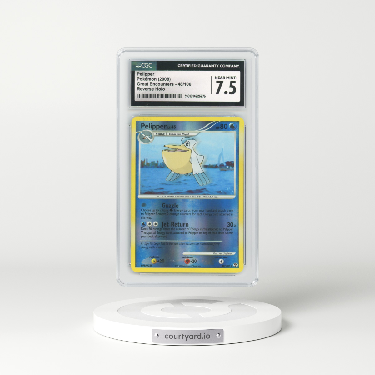 2008 Great Encounters #48 Pelipper - Holo (CGC 7.5 NM+)