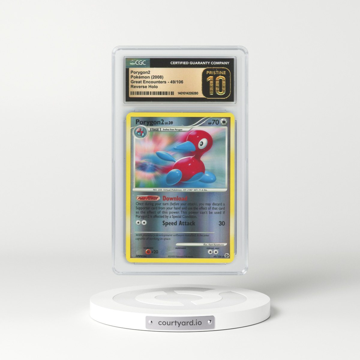 2008 Great Encounters #49 Porygon2 - Holo (CGC 10 PRISTINE)
