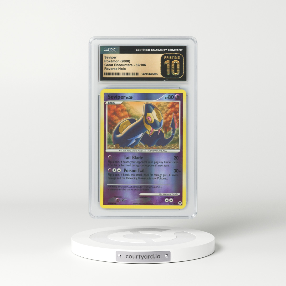 2008 Great Encounters #52 Seviper - Holo (CGC 10 PRISTINE)