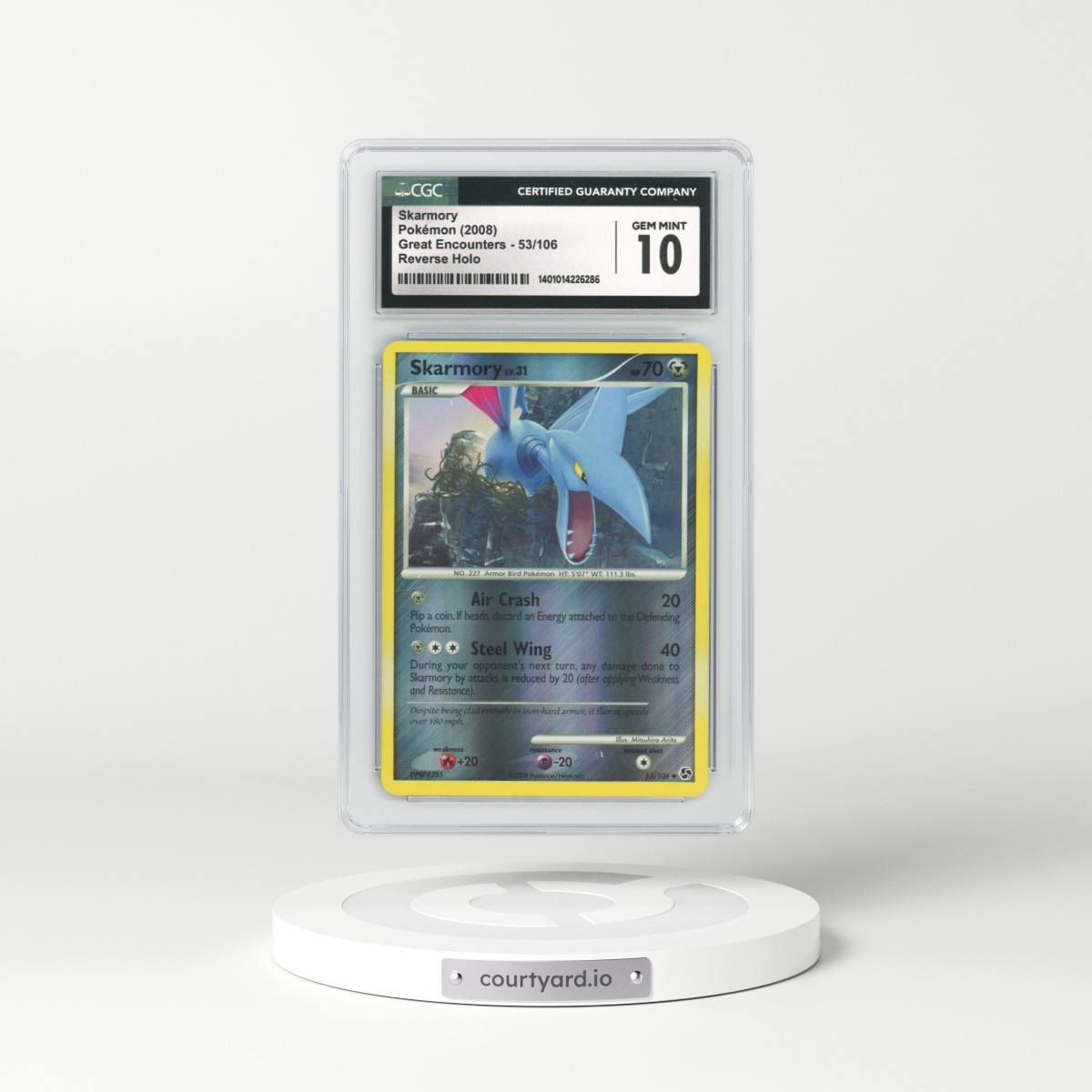 2008 Great Encounters #53 Skarmory - Holo (CGC 10 GEM MINT)