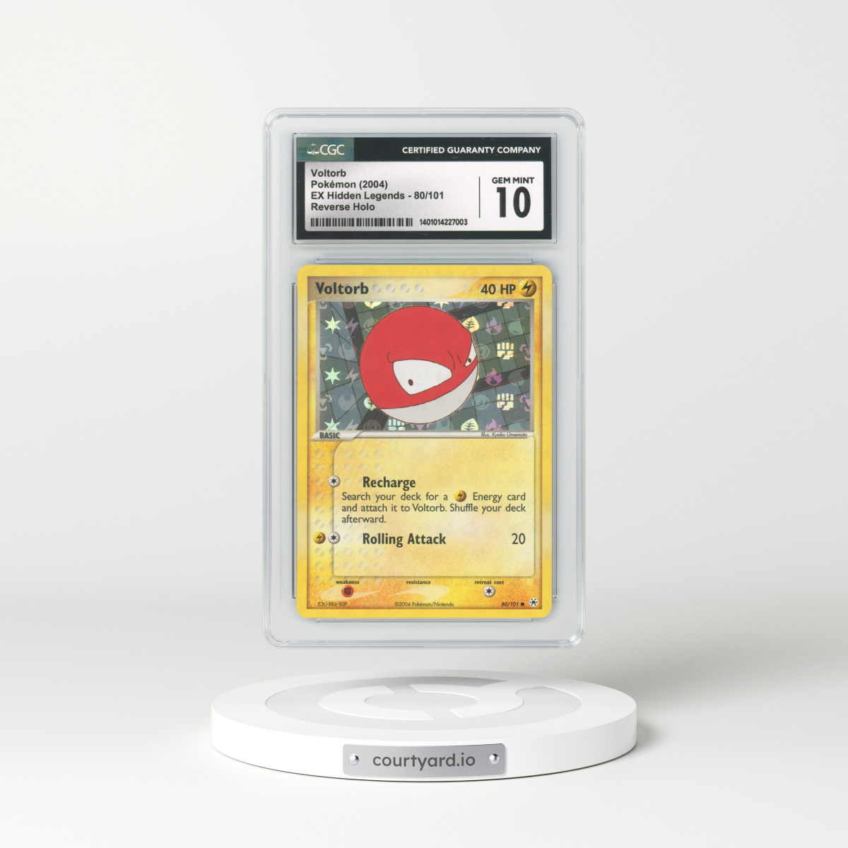 2004 EX Hidden Legends #80 Voltorb - Holo (CGC 10 GEM MINT)