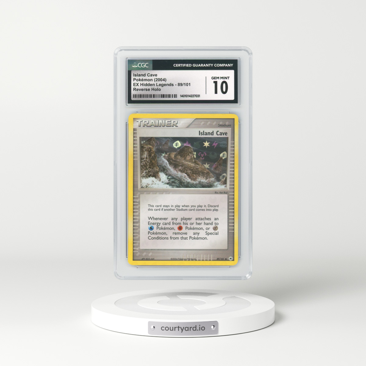 2004 EX Hidden Legends #89 Island Cave - Holo (CGC 10 GEM MINT)