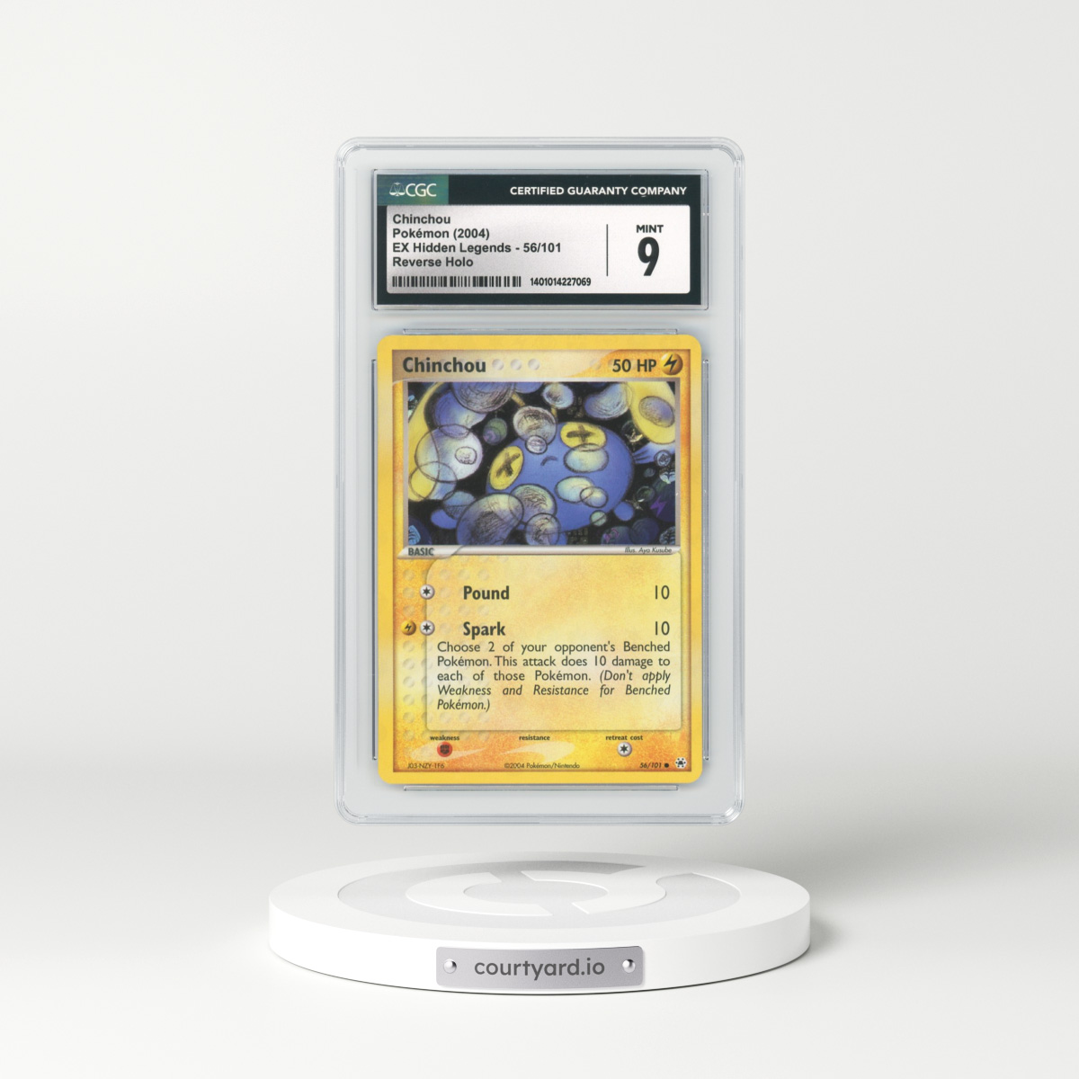 2004 EX Hidden Legends #56 Chinchou - Holo (CGC 9 MINT)