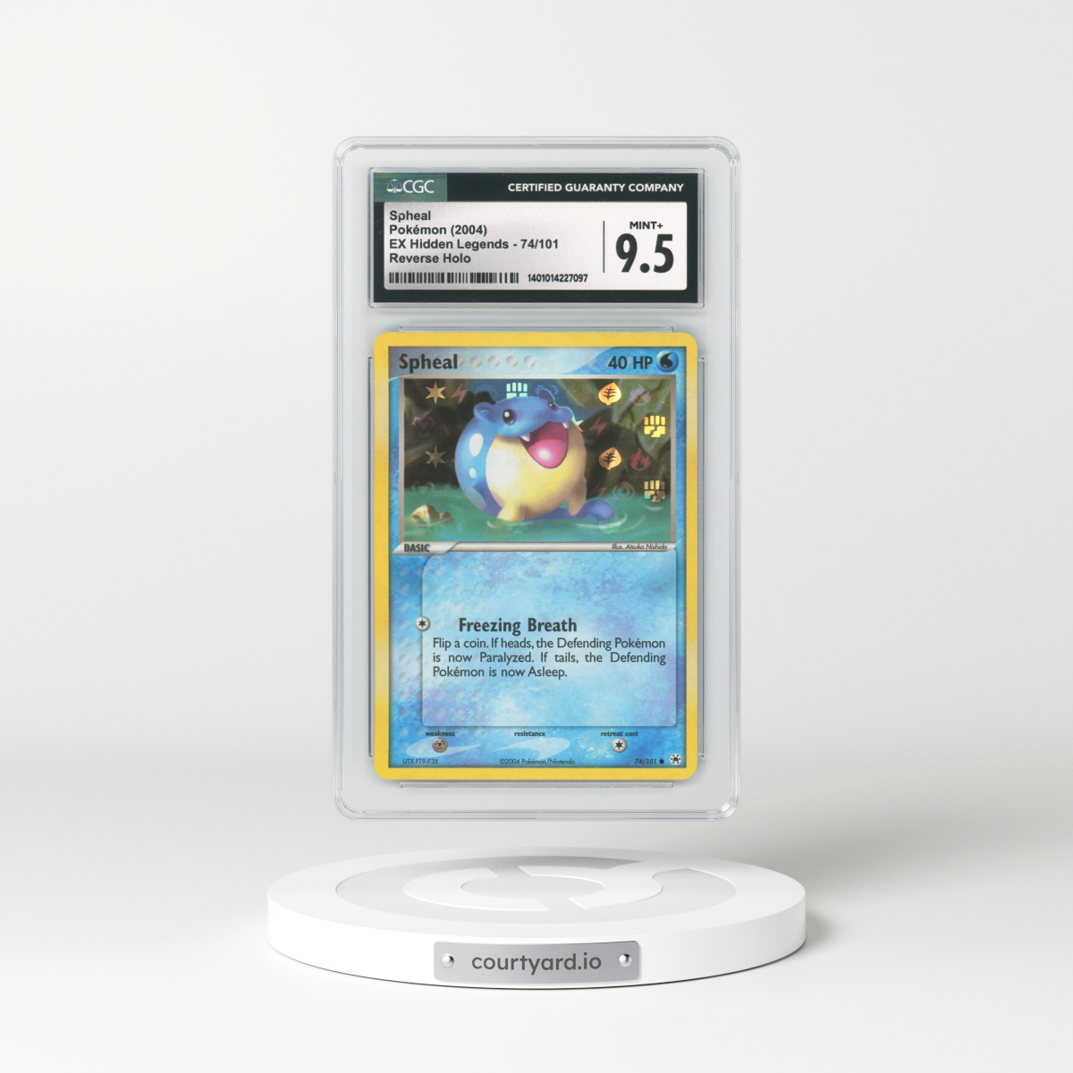 2004 EX Hidden Legends #74 Spheal - Holo (CGC 9.5 MINT+)