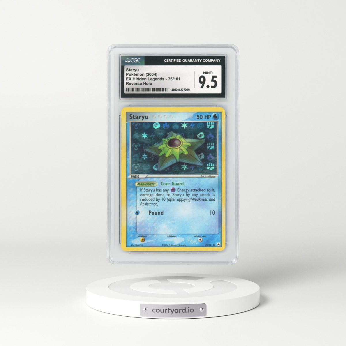 2004 EX Hidden Legends #75 Staryu - Holo (CGC 9.5 MINT+)