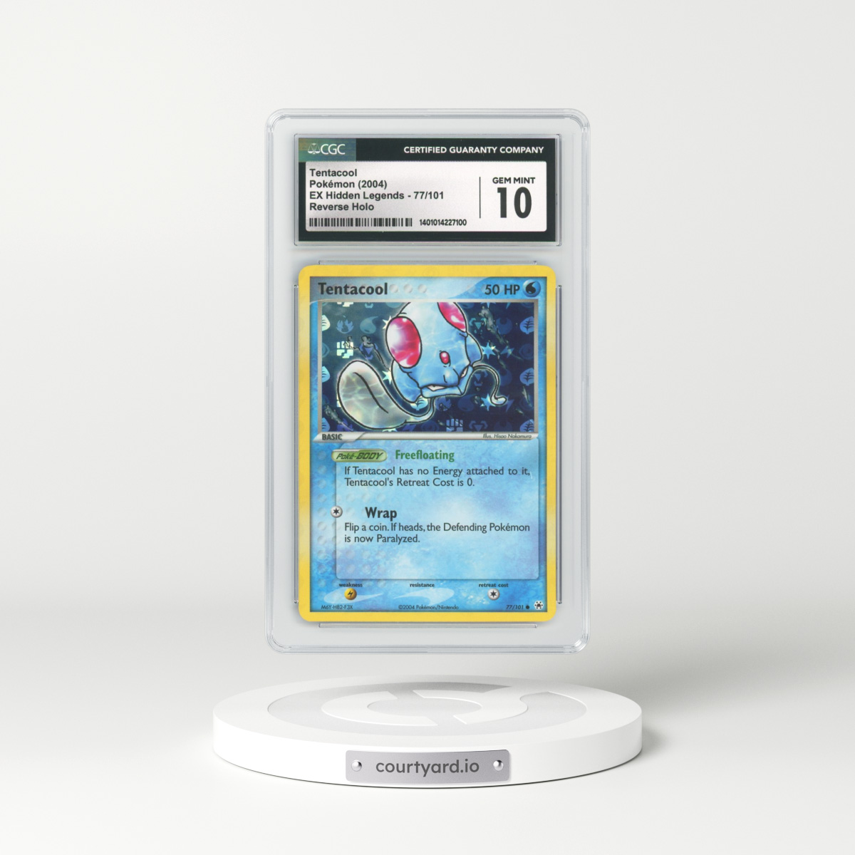2004 EX Hidden Legends #77 Tentacool - Holo (CGC 10 GEM MINT)