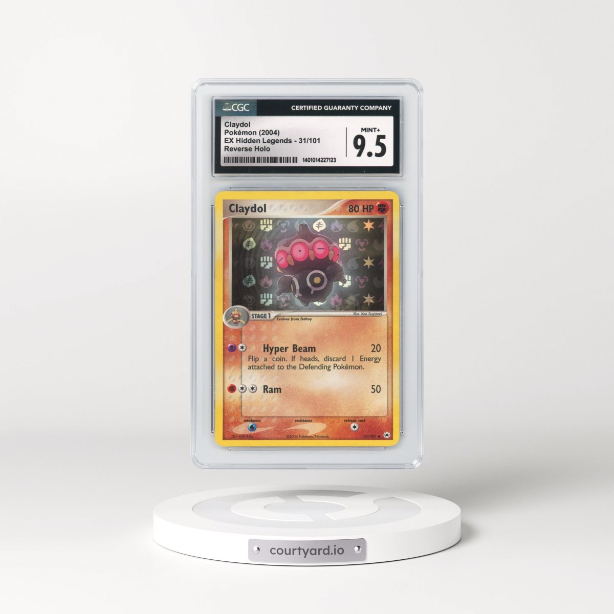 2004 EX Hidden Legends #31 Claydol - Holo (CGC 9.5 MINT+)