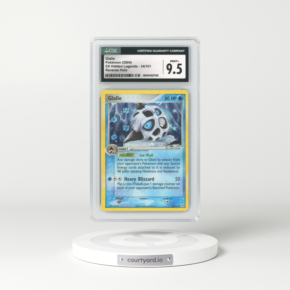 2004 EX Hidden Legends #34 Glalie - Holo (CGC 9.5 MINT+)