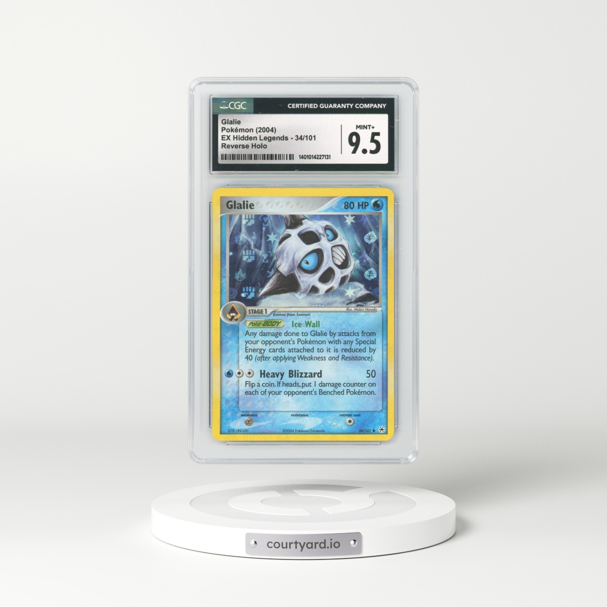 2004 EX Hidden Legends #34 Glalie - Holo (CGC 9.5 MINT+)